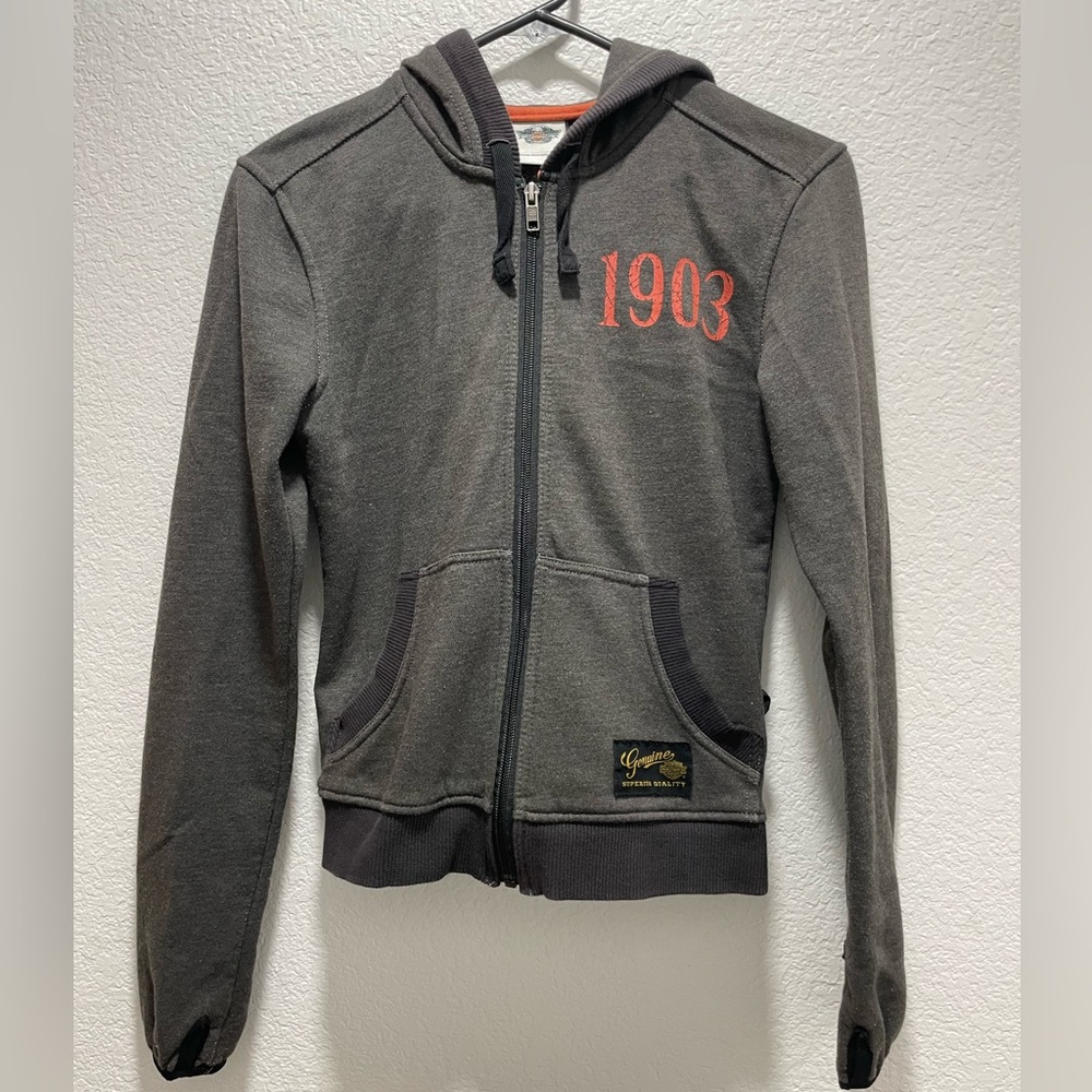 Harley Davidson hooded zip up.